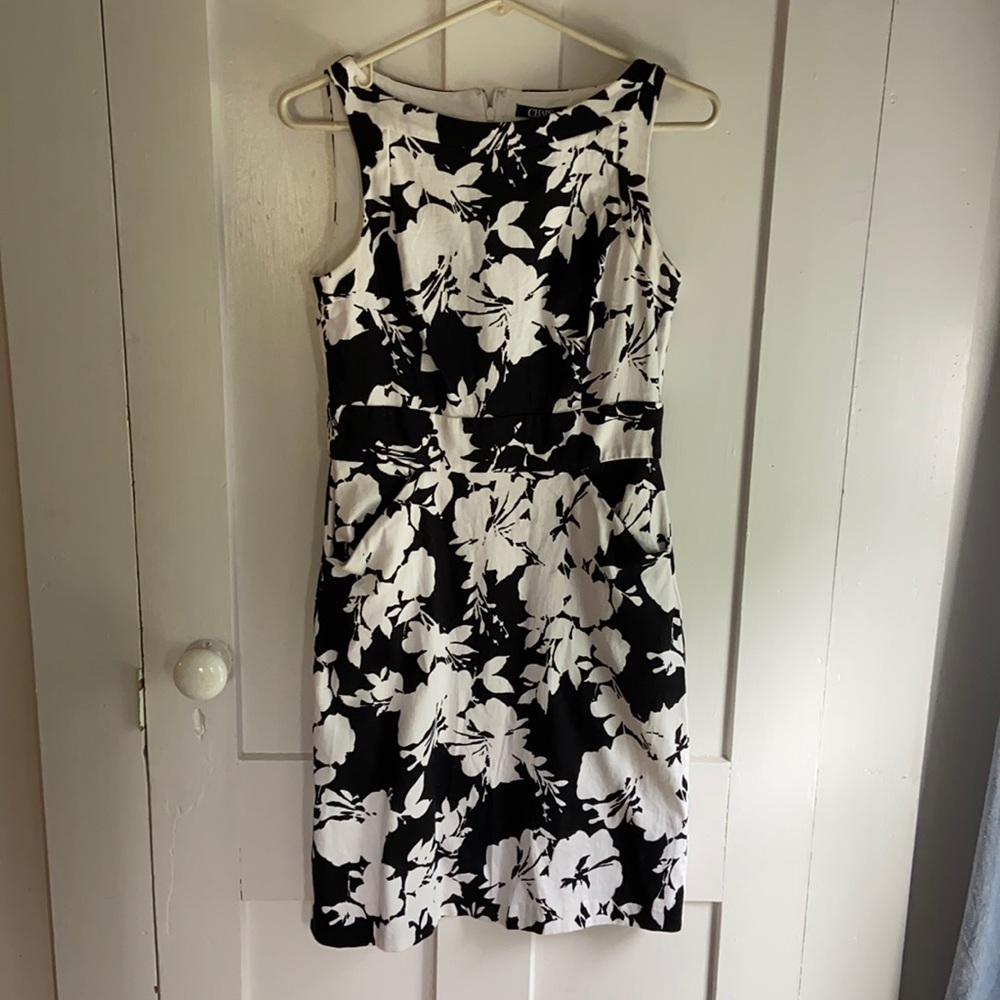 CHAPS dress black & white 4